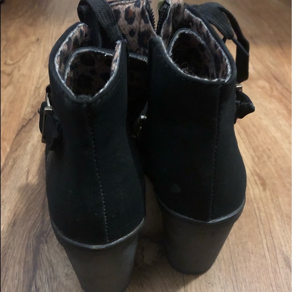 Suede Black Booties - Picture 4 of 6